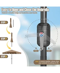 Sugift 10 Feet Patio Umbrella Outdoor Market Umbrella with Crank Tilt Adjustment