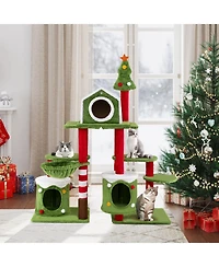 Cozito Cat Tree 58 in Multi-Level with Condos and Jumping Tower