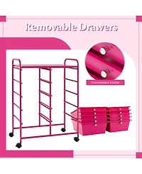 Sugift 10-Drawer Rolling Storage Cart