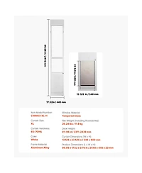 Cozito Dog Door for Sliding Glass 91-96 inches Xl Flap Aluminum