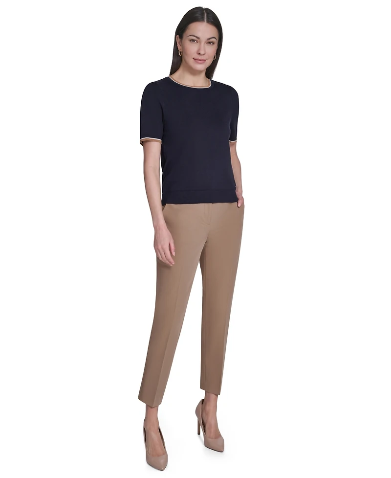 Tommy Hilfiger Women's Short-Sleeve Crewneck Sweater