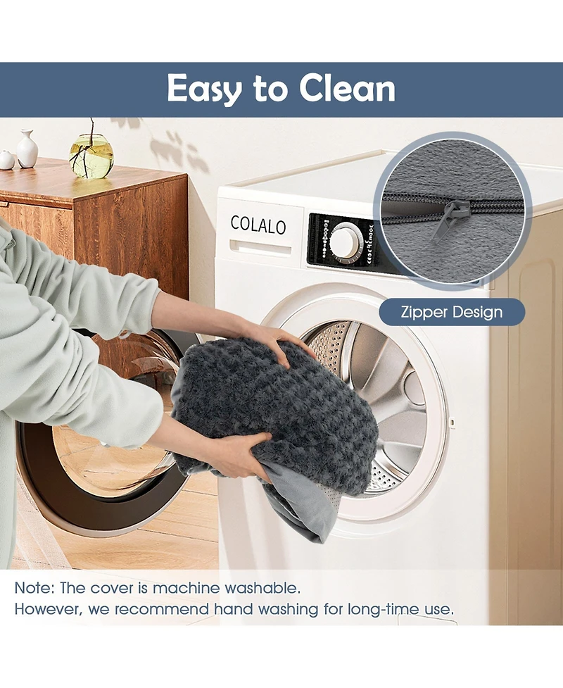 Cozito Orthopedic Dog Bed L 44.5x35 in Foam Sofa Removable Cover