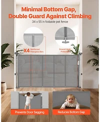 Cozito Retractable Baby Gate 34 in Tall Extends to in Mesh