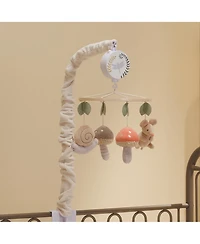 Lambs & Ivy Mushroom Meadow Musical Baby Crib Mobile Soother Toy