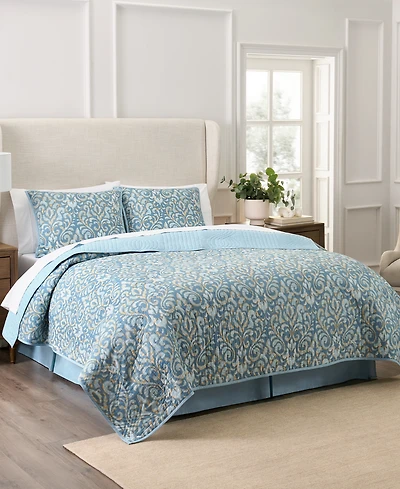 Waverly Kensington Cotton 4-Pc. Quilt Set, Queen