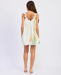 En Saison Women's Sleeveless V-Neck Mini Dress