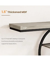 gaomon 55" Entryway Table, 5-Tier Console Tables for Entryway, Industrial Narrow Sofa Tables with Storage for Living Room