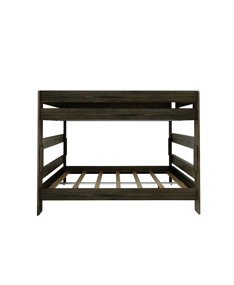 Max & Lily Farmhouse Queen Over Queen Bunk Bed for Kids Solid Wood