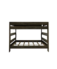 Max & Lily Farmhouse Queen Over Queen Bunk Bed for Kids Solid Wood