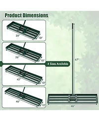 Sugift Heavy Duty Lawn Leveling Rake in for Soil