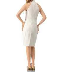 Ivonne Women's High Neck Cotton Mini Dress