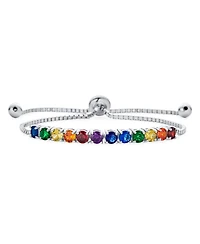 Bling Jewelry Cubic Zirconia Bolo Style Tennis Bracelet .925 Sterling Silver