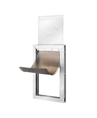 Aostirmotor Large Pet Door with lockable magnetic flap, durable aluminum frame, secure and energy-efficient, easy installation