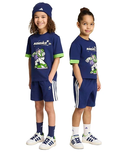 adidas Boys' 2T-10 Pixar Toy Story Short-Sleeve T-Shirt and Shorts, 2-Piece Set
