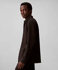 Calvin Klein Men's Collared Neck Long-Sleeve Shirt