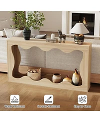 gaomon 63" Long Farmhouse Console Table with Storage, Narrow Entryway Sofa Table for Hallway, Foyer and Living Room