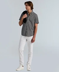 Perry Ellis Men's Slim-Fit Wave Print Shirt