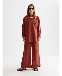 Scotch & Soda Women's and Cotton Voile Pull On Beach Pant