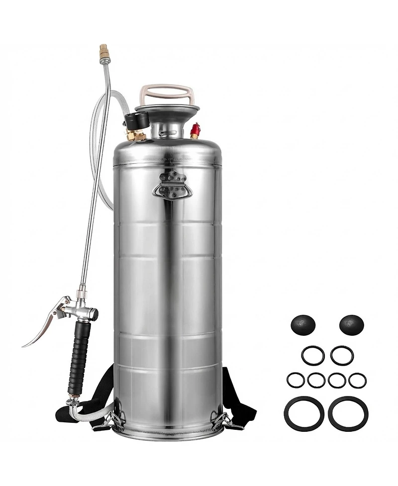 Sugift 3.5Gal Stainless Steel Sprayer, 20" Wand, Adjustable Nozzle for Gardening