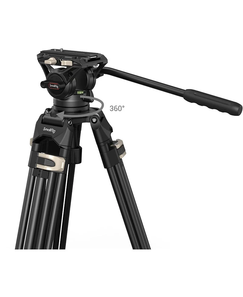 SmallRig Ad-01S 3-Section Heavy-Duty Aluminum Tripod with Fluid Head