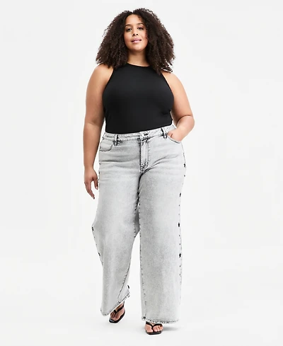 Madden Girl Trendy Plus Ultra 90's Studded Jeans