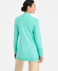 Jm Collection Women's Button-Sleeve Flyaway Cardigan Sweater