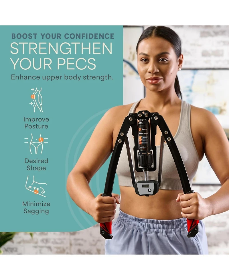 Lifepro Hydraulic Chest Expander & Arm Twister – Adjustable Power Twister Arm Exerciser, 22–440 lb Resistance, Home Gym Upper Body Trainer