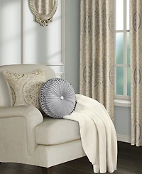 J Queen New York Romero Tufted Round Decorative Pillow, 15" x 15"