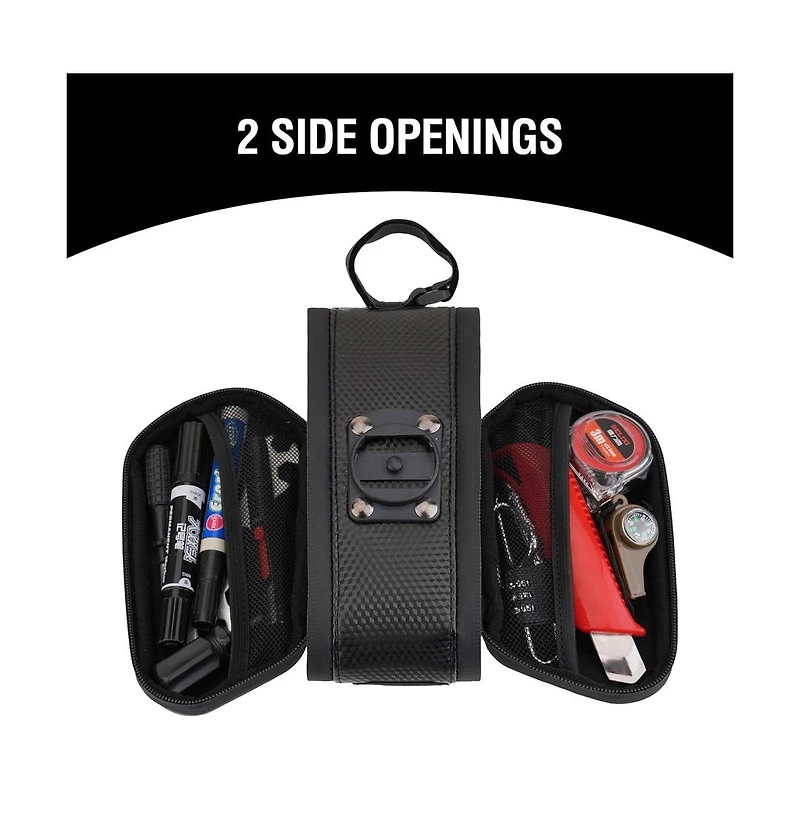 Hikeen Waterproof Bike Seat Bag 2L Hard Shell Bicycle Saddle Bag Under Seat Storage Pouch with Quick Release for Road Mountain Cycling