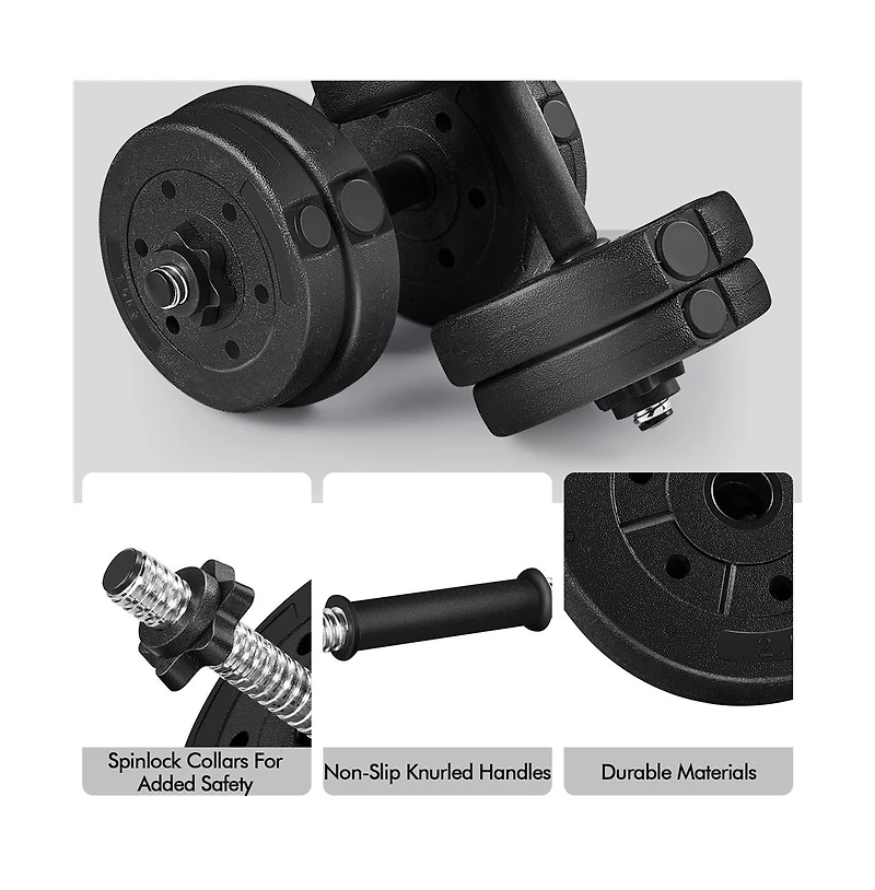 Yaheetech Adjustable Dumbbell Weight Set For Home Gym