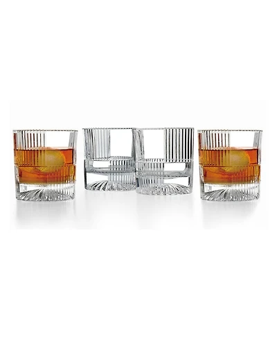 Godinger Scatola Double Old Fashion Glasses, Set of 4