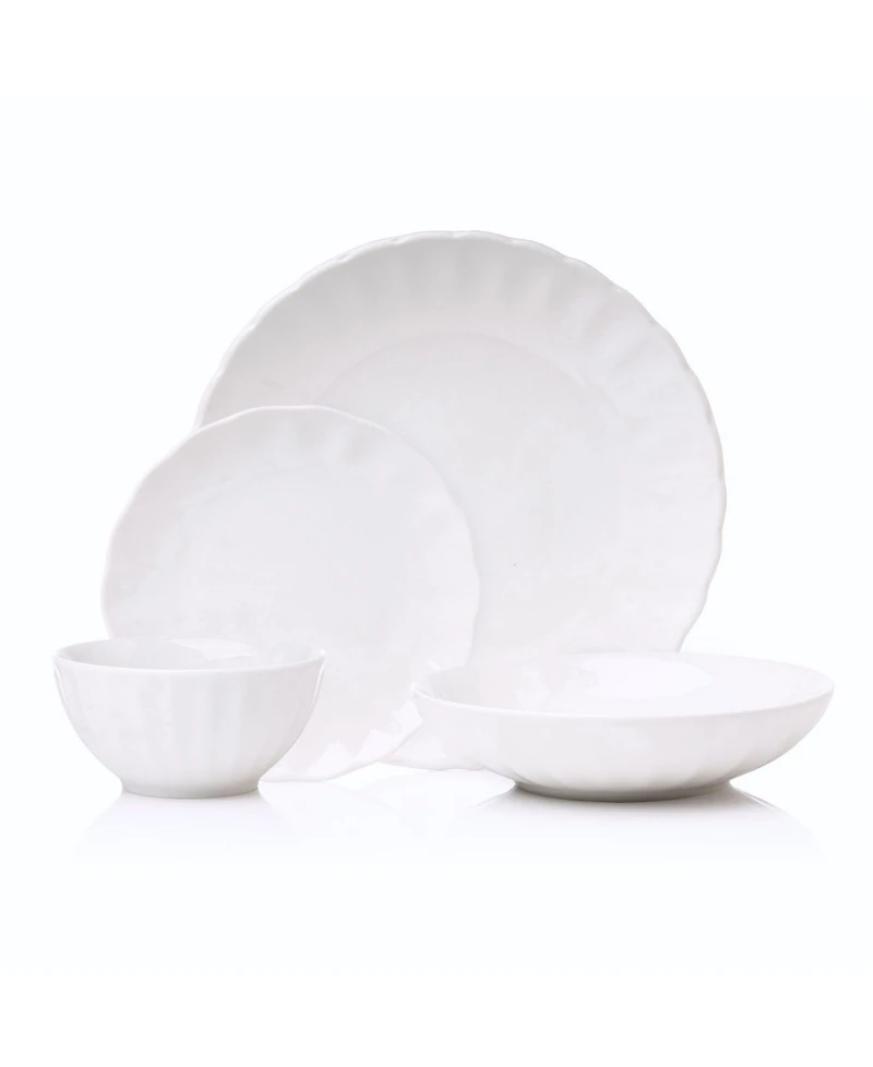 Godinger Viera Porcelain 16-Pc. Dinnerware Set, Service For 4