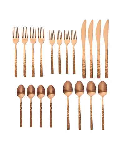 Godinger Rustic Mirrored Stainless Steel 20-Pc. Flatware Set, Service For 4