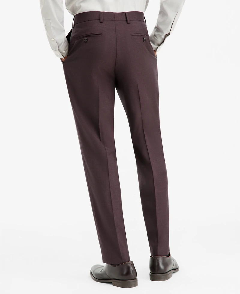 The Men's Store Modern-Fit Bordeaux 100% Wool Suit Separate Pants, Macy's Exclusive