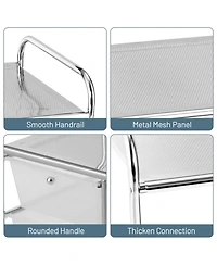 Gouun 4-Drawer Rolling Storage Cart with 2-Tier Open Shelves