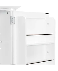 Streamdale Furniture Shaker Pantry Cabinet w Drawers, Doors, Shelves, Trays