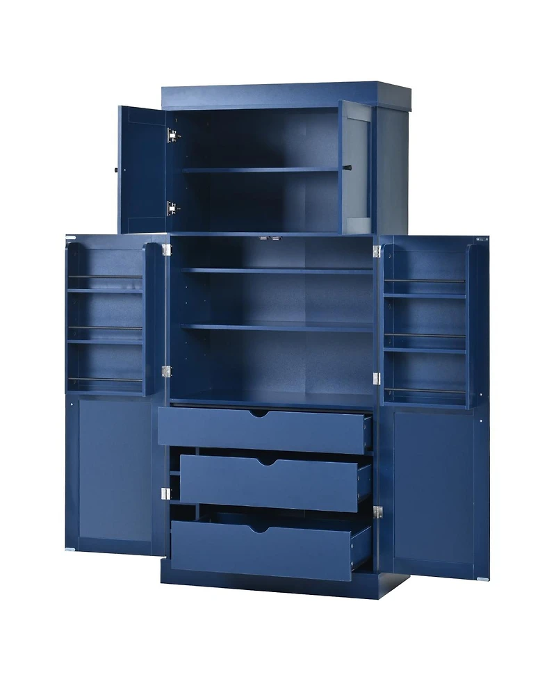 Streamdale Furniture Shaker Pantry Cabinet w/ Shelves, Drawers