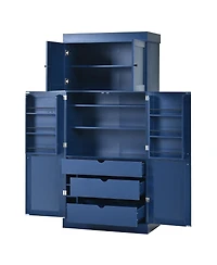 Streamdale Furniture Shaker Pantry Cabinet w/ Shelves, Drawers