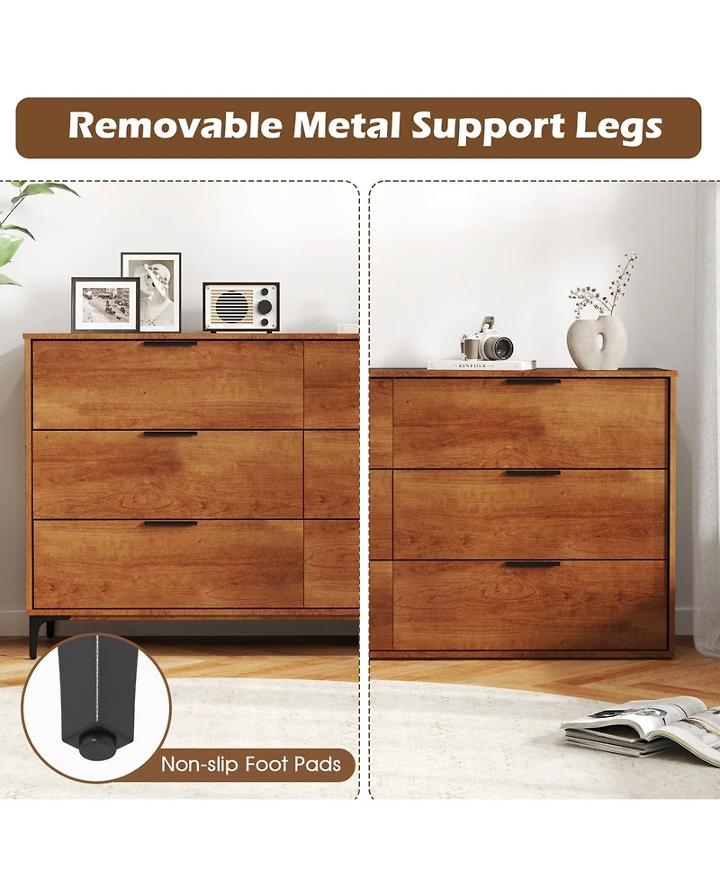 Gouun 6-Drawer Dresser with Interlock System for Bedroom Living Room