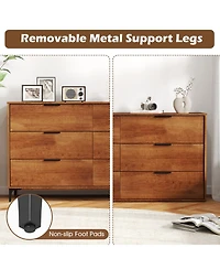 Gouun 6-Drawer Dresser with Interlock System for Bedroom Living Room