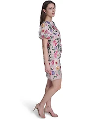 Eliza J Women's Puff-Sleeve Boat Neck Shift Dress