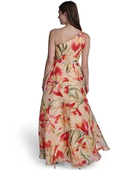 Eliza J Women's One-Shoulder Sleeveless Ball Gown