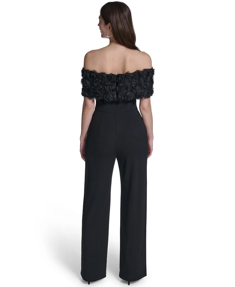 Eliza J Women's Off-The-Shoulder Short-Sleeve Jumpsuit