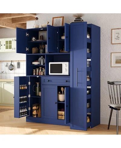 Streamdale Furniture Freestanding Buffet Hutch Kitchen Pantry Storage Cabinet