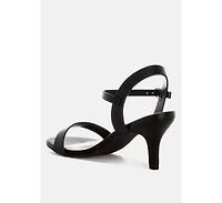 Rag & Co Women's Tomari Pin Buckle Kitten Heel Sandals
