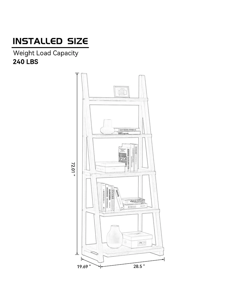 Rainsken Ladder Bookshelf