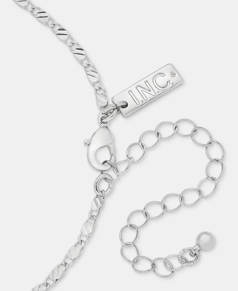 I.n.c. International Concepts Pave & Imitation Pearl Orbital Pendant Necklace, 32" + 3" extender, Macy's Exclusive