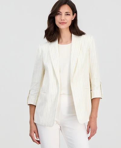 T Tahari Women's Peak-Lapel Long-Sleeve Blazer
