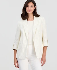 T Tahari Women's Peak-Lapel Long-Sleeve Blazer