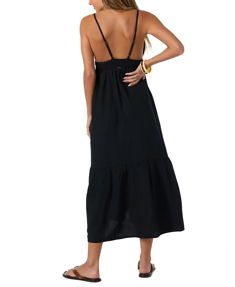 O'Neill Women's Julez Beaded V-Neck Solid Dress